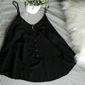 Flowy Button Crop Top